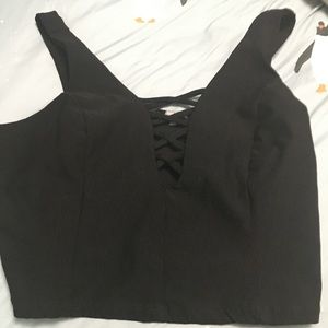 Black crop top